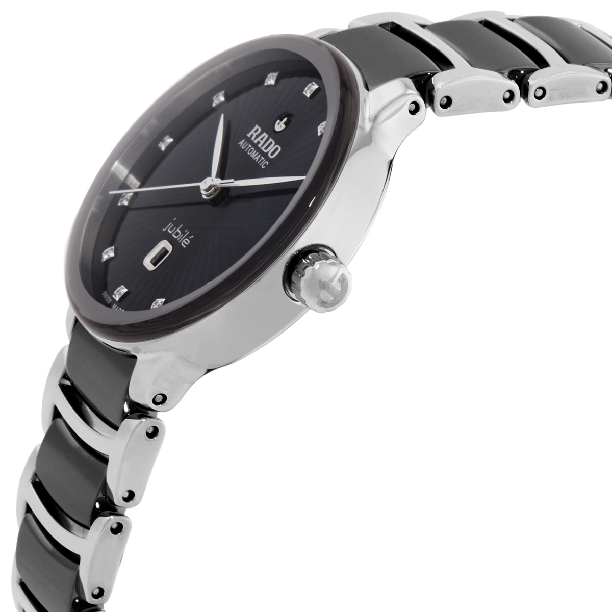 rado centrix automatic diamond black dial ladies watch r30020742 rado centrix automatic diamond black dial ladies watch r30020742