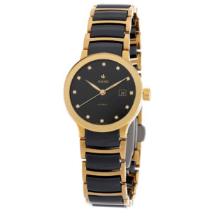 rado centrix automatic diamond black dial ladies watch r30080762