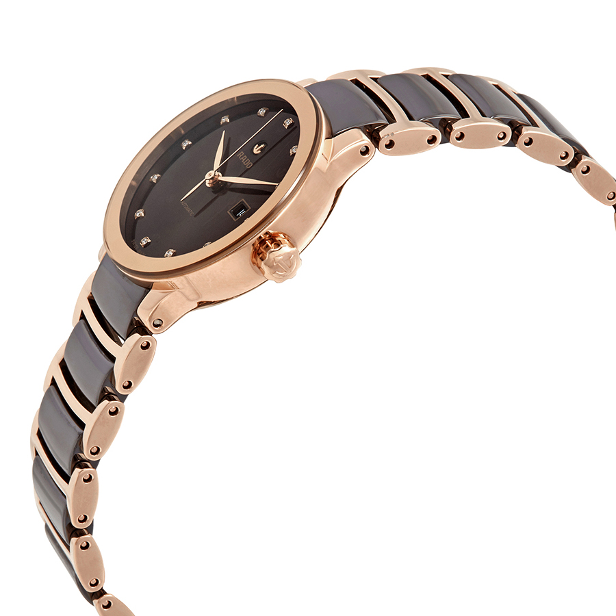 rado centrix automatic diamond brown dial ladies watch r30183752 rado centrix automatic diamond brown dial ladies watch r30183752