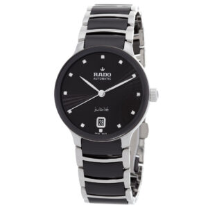rado centrix diamonds automatic black dial ladies watch r30031742