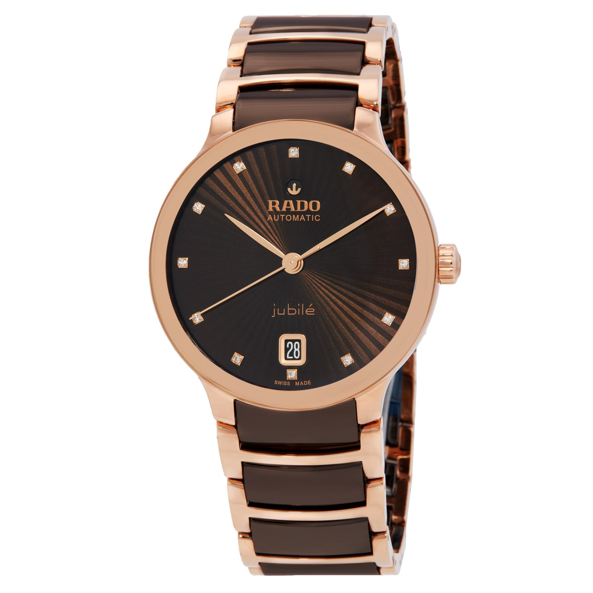 rado centrix diamonds automatic brown dial ladies watch r30037732 rado centrix diamonds automatic brown dial ladies watch r30037732