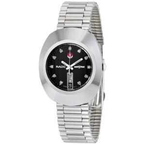 rado diastar automatic black dial men's watch r12408613