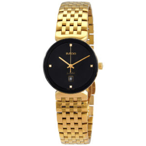 rado florence quartz diamond black dial ladies watch r48915703