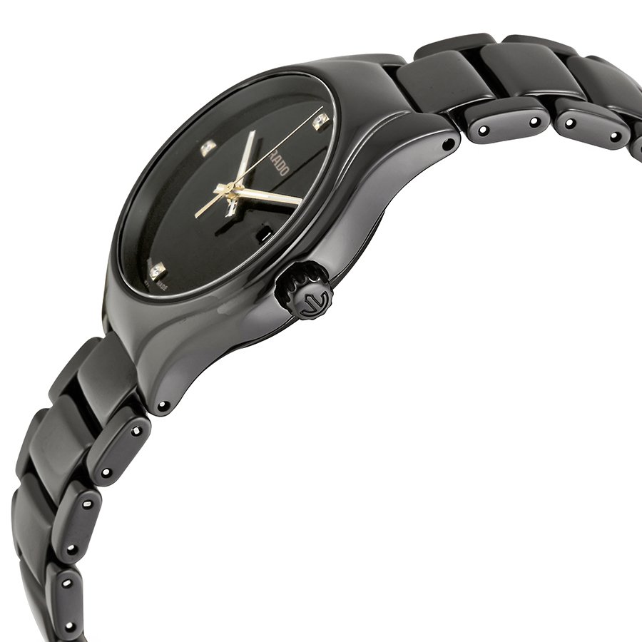 rado true black dial black ceramic ladies watch r27059712 rado true black dial black ceramic ladies watch r27059712