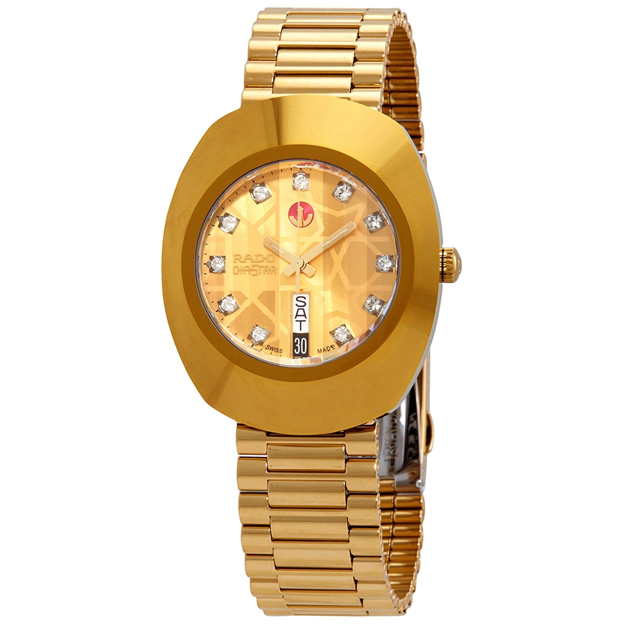 rado the original automatic gold dial yellow gold pvd men's watch r12413503 rado the original automatic gold dial yellow gold pvd men's watch r12413503