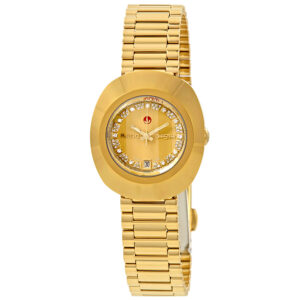 rado the original s automatic gold dial ladies watch r12416673