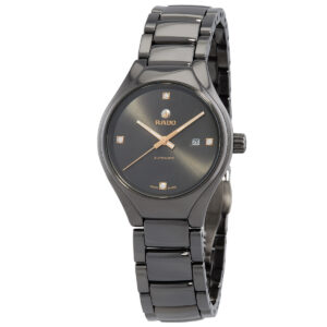 rado true automatic diamond grey dial ladies watch r27243712