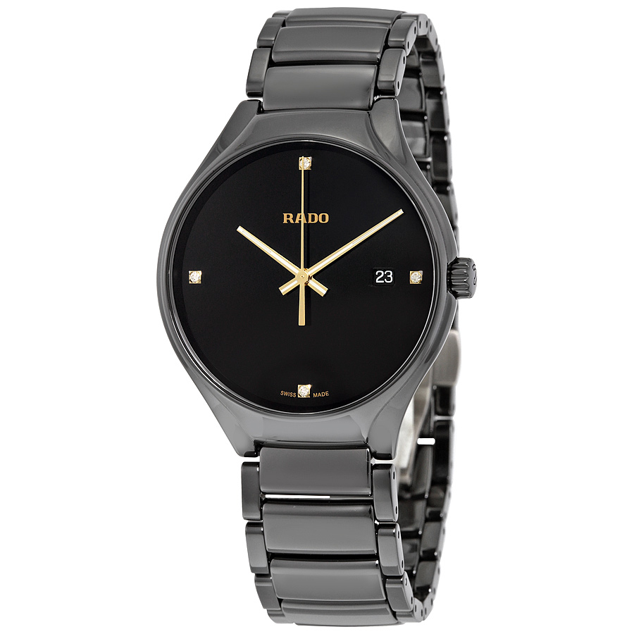 rado true black dial black ceramic men's watch r27238712 rado true black dial black ceramic men's watch r27238712