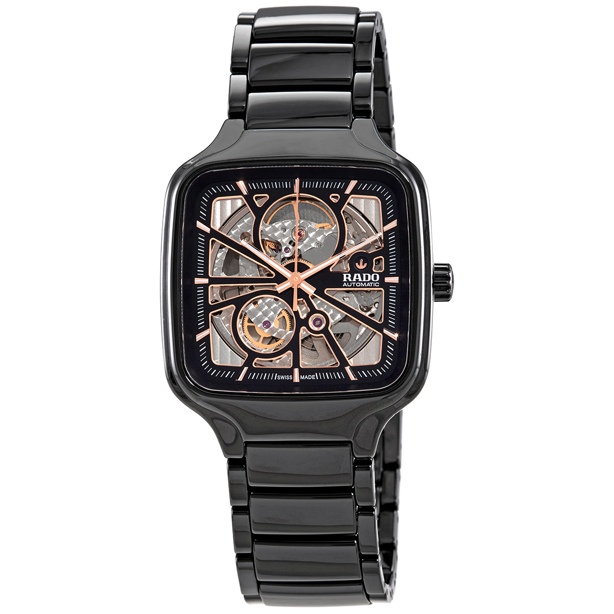 rado true square automatic black dial men's watch r27086162 rado true square automatic black dial men's watch r27086162