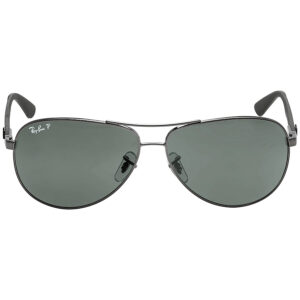 ray ban ray ban carbon fibre polarized green classic g 15 pilot men's sunglasses rb8313 004/n5 61
