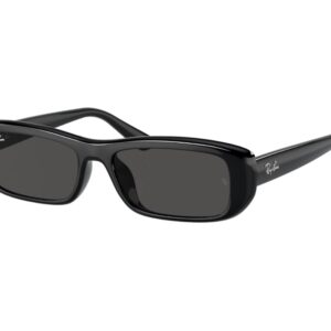 ray ban ray ban dark grey rectangular men's sunglasses rb4436d 667787 55