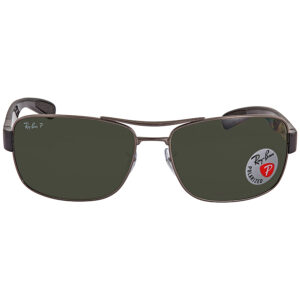 ray ban ray ban polarized green classic g 15 square men's sunglasses rb3522 004/9a 64
