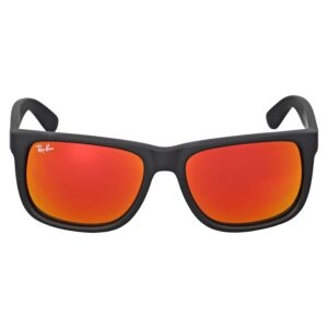 ray ban justin color mix red mirror lens sunglasses rb4165 622/6q 54
