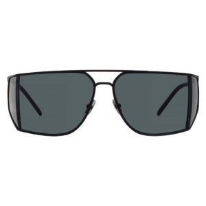 saint laurent black rectangular men's sunglasses sl 750 001 69