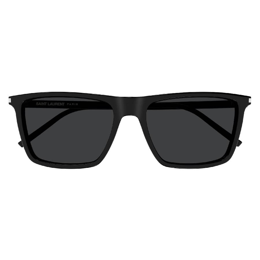 saint laurent dark grey rectangular men's sunglasses sl 668 001 56 saint laurent dark grey rectangular men's sunglasses sl 668 001 56