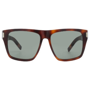 saint laurent green square ladies sunglasses sl 424 003 56