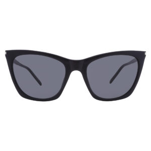 saint laurent grey cat eye ladies sunglasses sl 214 kate thin 001 55