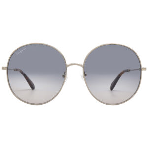 ferragamo salvatore ferragamo blue gradient round ladies sunglasses sf299s 688 60