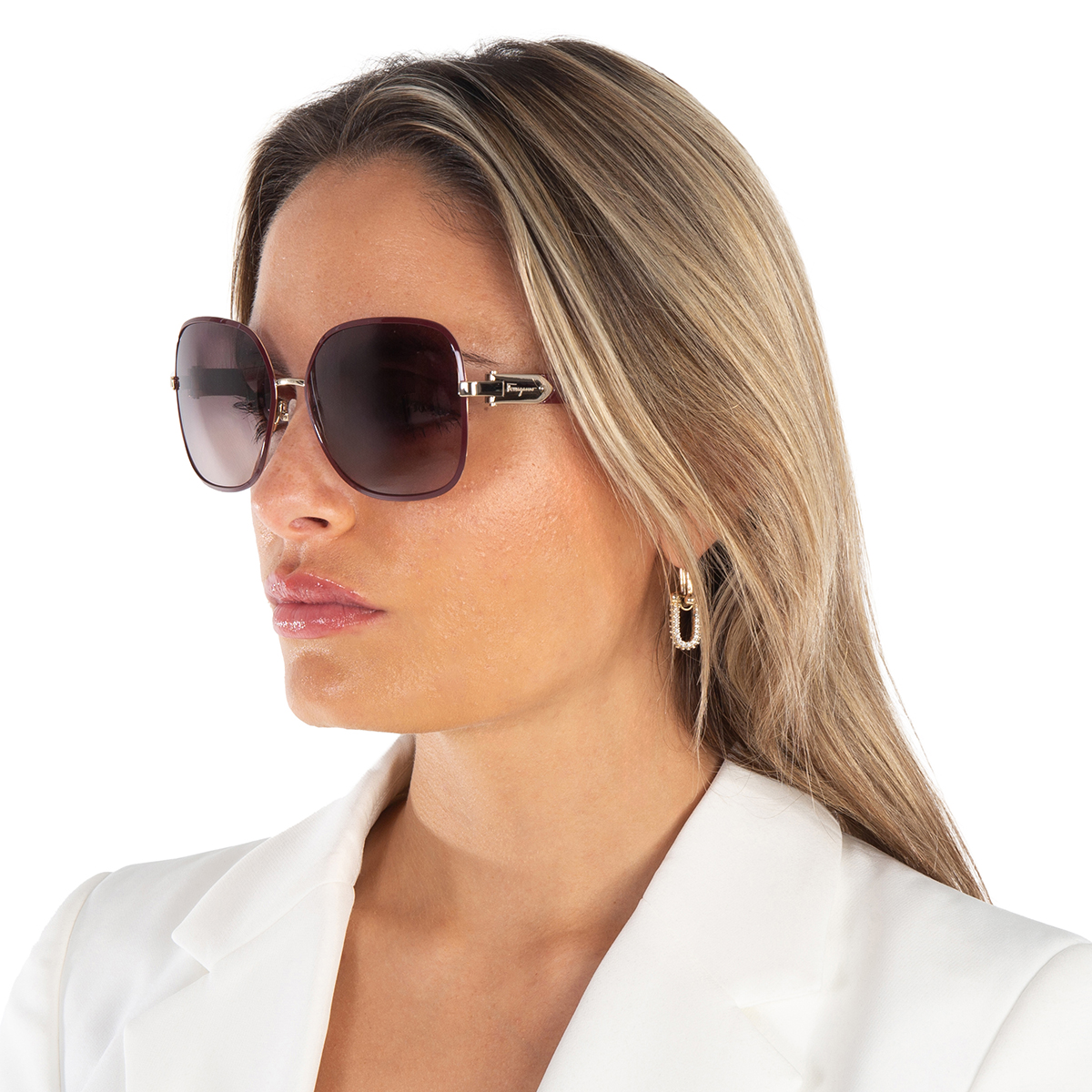 ferragamo salvatore ferragamo bordeaux gradient square ladies sunglasses sf150s 728 59 ferragamo salvatore ferragamo bordeaux gradient square ladies sunglasses sf150s 728 59