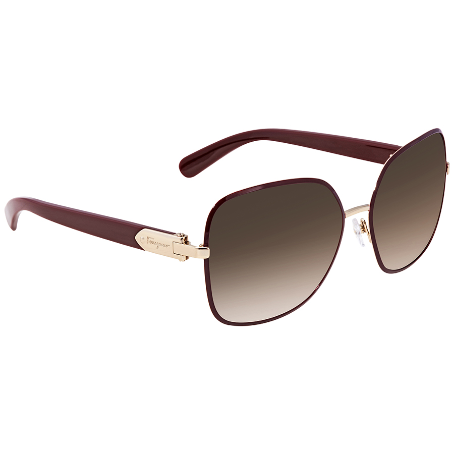 ferragamo salvatore ferragamo bordeaux gradient square ladies sunglasses sf150s 728 59 ferragamo salvatore ferragamo bordeaux gradient square ladies sunglasses sf150s 728 59