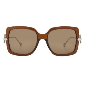ferragamo salvatore ferragamo brown square ladies sunglasses sf913s 210 55