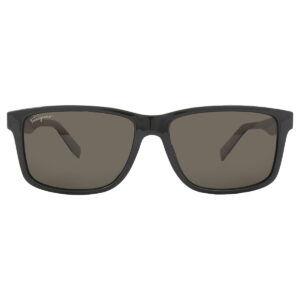 ferragamo salvatore ferragamo dark grey rectangular men's sunglasses sf938s 338 57