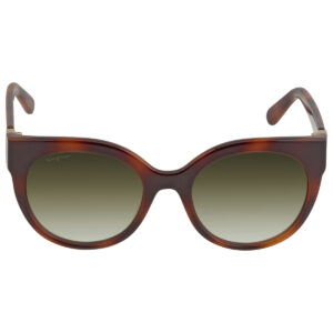 ferragamo salvatore ferragamo green cat eye ladies sunglasses sf1031s 214 53