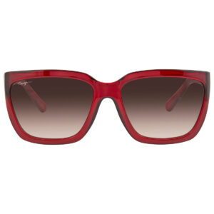 ferragamo salvatore ferragamo grey rectangular ladies sunglasses sf1018s 655 5917