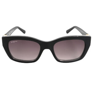ferragamo grey gradient square ladies sunglasses sf1012s 001 53