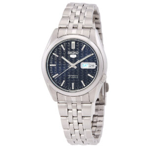seiko 5 automatic midnight logo dial men's watch snk357