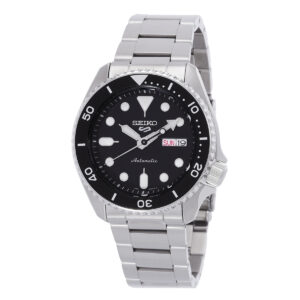 seiko 5 sports automatic black dial men's watch srpd55k1
