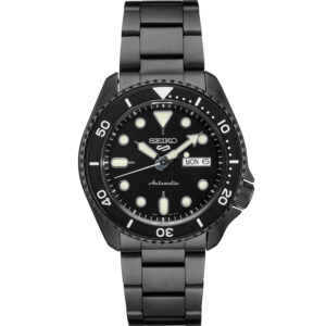 seiko 5 sports automatic black dial men's watch srpd65