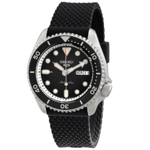 seiko 5 sports automatic black dial men's watch srpd73k2