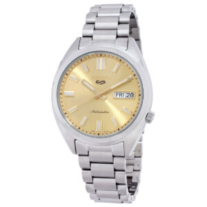 seiko 5 sports automatic gold dial watch srpl59k1