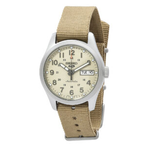 seiko 5 sports automatic beige dial men's watch srpj83k1