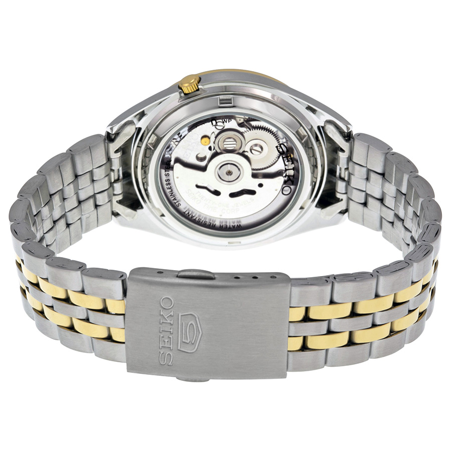 seiko 5 vintage automatic white dial two tone men's watch snkl36 seiko 5 vintage automatic white dial two tone men's watch snkl36