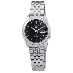 seiko automatic black dial men's watch snk361k1