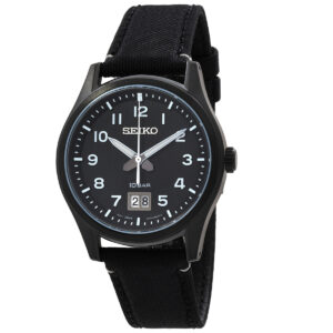 seiko classic quartz black dial men's watch sur571p1