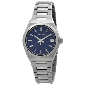 seiko essentials quartz blue dial ladies watch sur575p1
