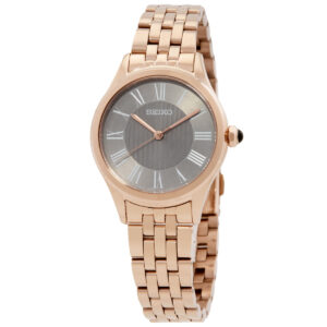 seiko classic quartz grey dial ladies watch sur614p1