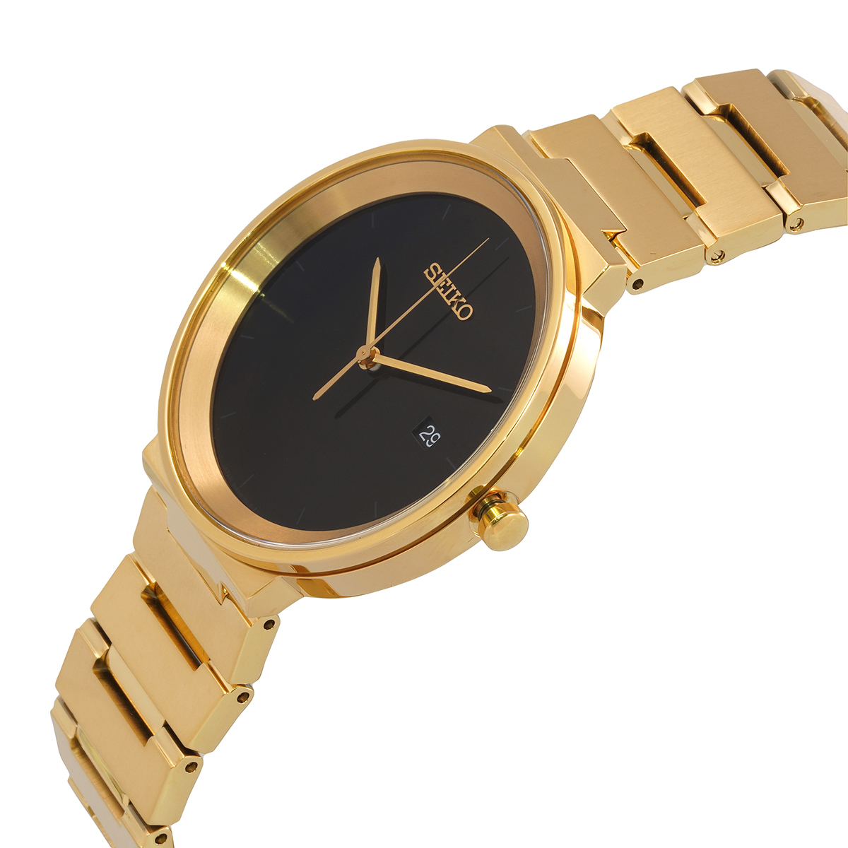 seiko essentials quartz black dial men's watch sur488 seiko essentials quartz black dial men's watch sur488