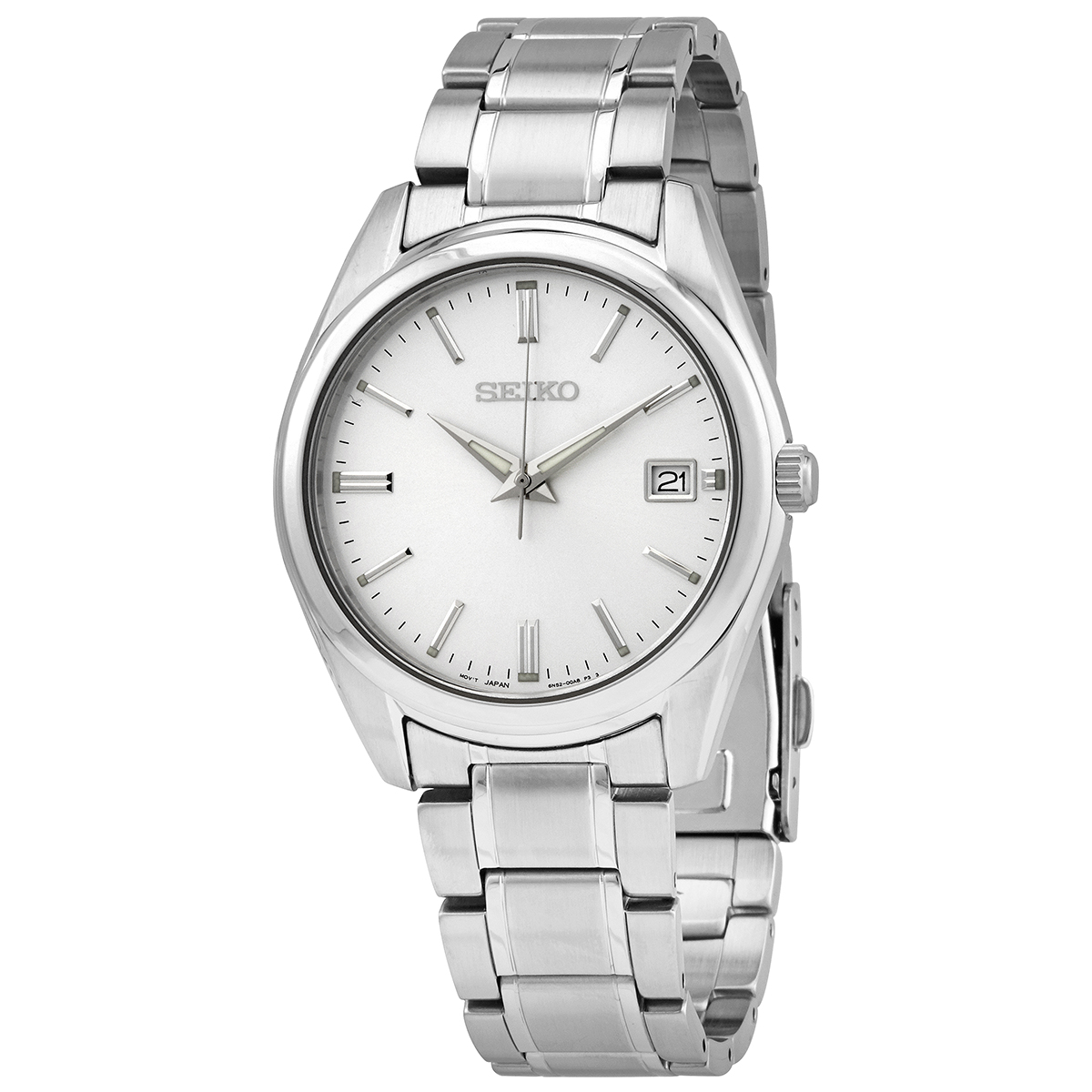 seiko essentials quartz silver dial men's watch sur307 seiko essentials quartz silver dial men's watch sur307