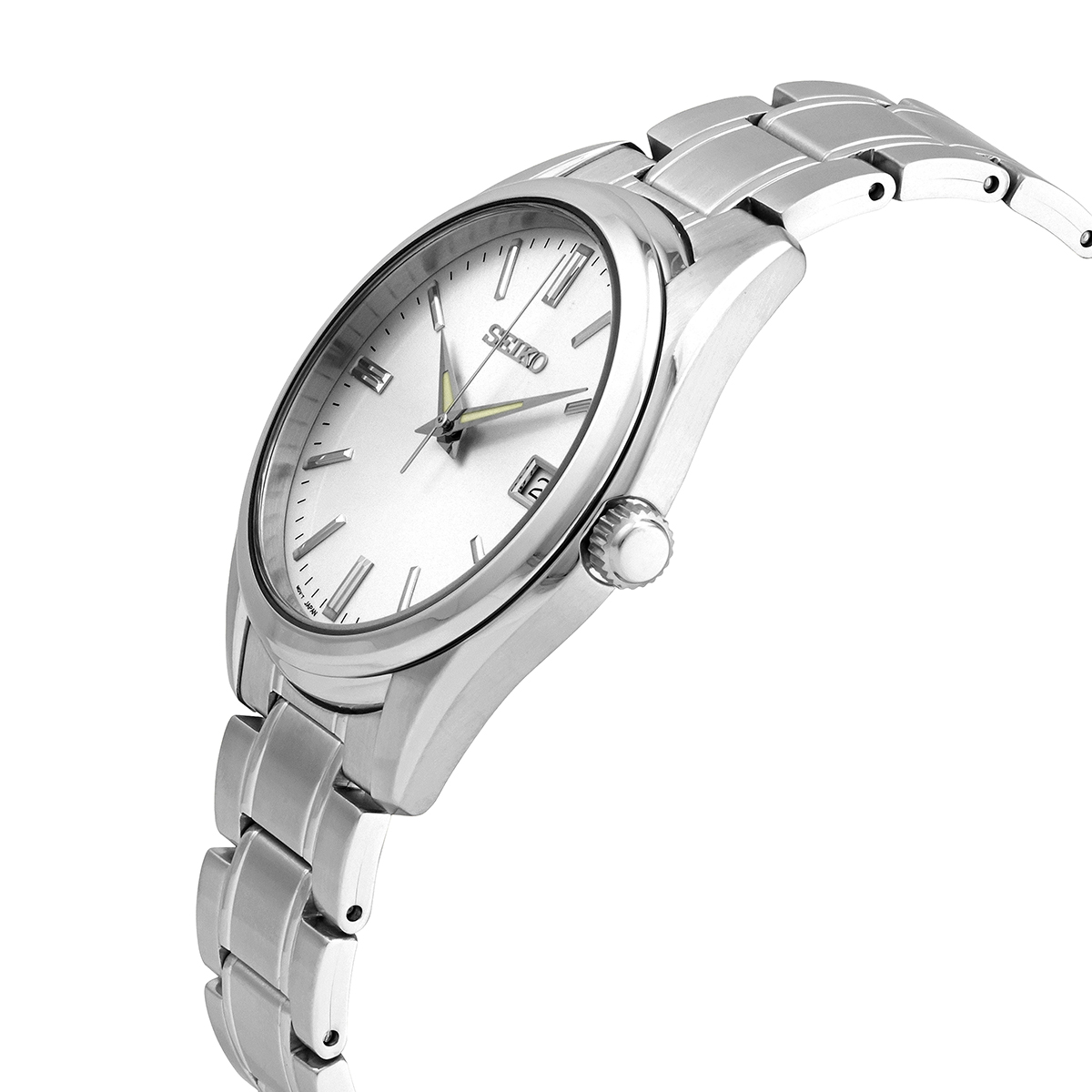 seiko essentials quartz silver dial men's watch sur307 seiko essentials quartz silver dial men's watch sur307