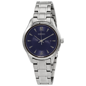 seiko noble quartz blue dial ladies watch sur425