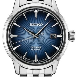 seiko presage automatic black blue dial men's watch srpb41
