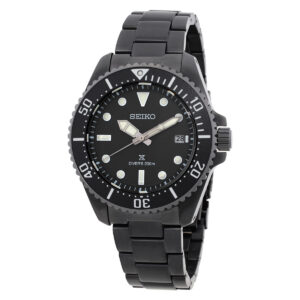 seiko prospex solar black dial men's watch sne599