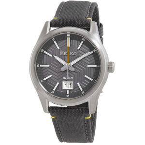 seiko quartz grey dial men's watch sur543