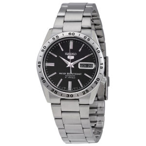 seiko 5 automatic black dial men's watch snke01k1