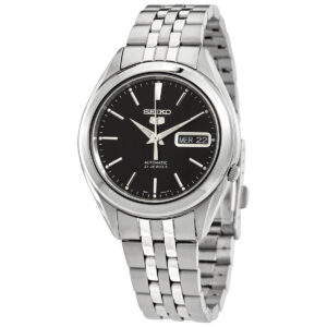seiko 5 automatic black dial men's watch snkl23k1