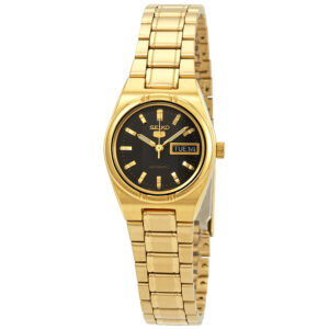 seiko series 5 automatic black dial ladies watch sym602